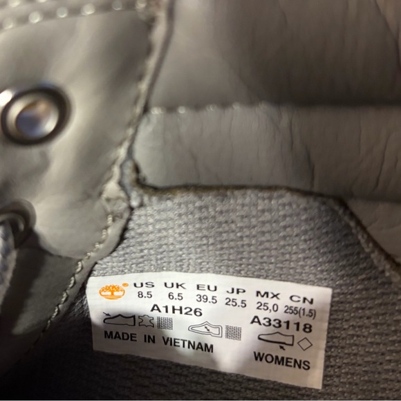 Timberland Dausette Women’s 8.5 Gray Nubuck High Sneaker Boot Ortholite - Picture 7 of 8